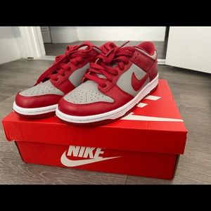 Nike Dunk Low GS medium gray/varsity red-white